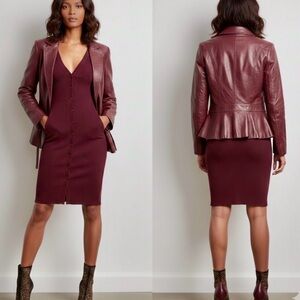 Women's Oxblood REAL Leather Jacket